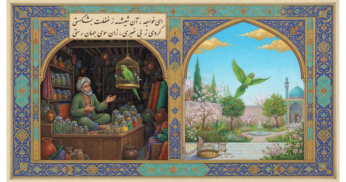 نمای نزدیک از دانه‌های تسبیح روی پارچهٔ کتان؛ نمادی از ذکر و توجه قلبی